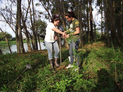 mobilizacao-promove-acoes-ecologicas-1 Acadêmicas realizaram a coleta de solo para verificar quais são as plantas ideais para reflorestamento