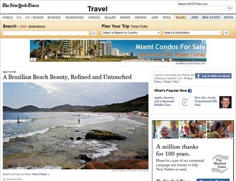 Praia do Rosa é destaque no New York Times