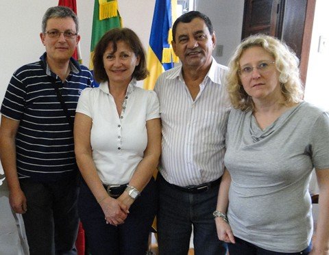 brunel-espera-visita-na-proxima-semana-1 O prefeito Luiz Carlos Brunel Alves, levou os representantes da empresa italiana Nannaò para uma visita à cidade. Foto: Prefeitura de Capivari de Baixo/Divulgação/Notisul