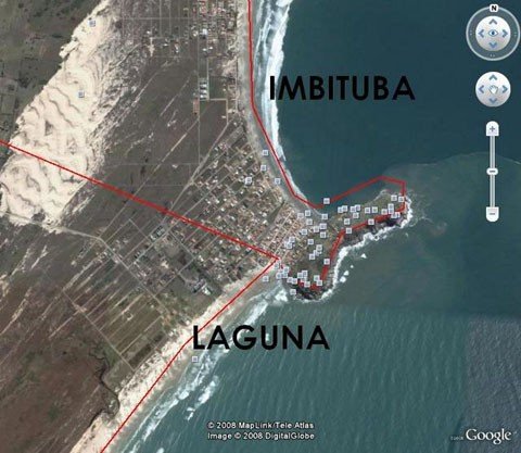 limites-entre-laguna-e-imbituba-sao-definidos-1 Conforme o previsto na Lei 13.993/2007, a linha divisória territorial válida e legal existente entre Laguna e Imbituba, ficou assim: inicia na lagoa do Mirim, segue por linha seca e reta pela parte sul da ponta Rasa, até a parte sul da ponta Itapirubá