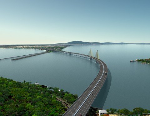 canteiro-de-obras-comecara-a-ser-montado-1 A drenagem da Lagoa Santo Antônio dos Anjos, em Laguna, começará no próximo mês. Imagem: Engevix-Iguatemi/Dnit/Notisul