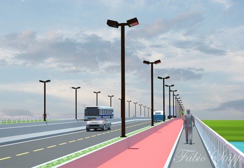 projeto-deve-ficar-pronto-ate-setembro-1 A travessia contará com uma ciclovia, uma passagem de um metro para pedestres, nove metros de largura para cada pista e 200 metros de extensão. Foto: Amurel/Divulgação/Notisul