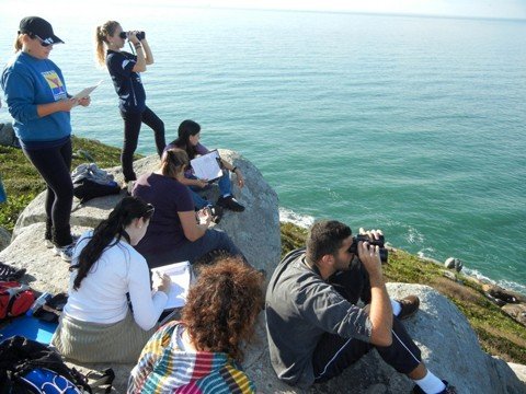 temporada-ja-comecou-1 Voluntários realizam treinamento para trabalhar no Projeto Baleia Franca durante esta temporada de avistagem