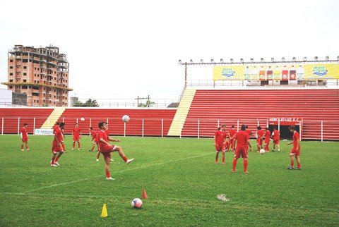 leao-estreia-no-returno-em-casa-1 Os jogadores do Hercílio tiveram a semana cheia para os treinos - Foto:Luiz Henrique Fogaça/Hercílio F.C./Notisul
