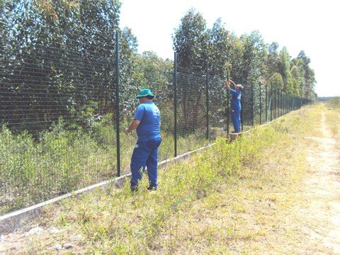 alerta-e-feito-sobre-invasao-e-crime-1 Os proprietários dos terrenos nas imediações receberam material explicativo das leis e punições aos que forem flagrados quando cortam as cercas - Foto:Aeroporto Regional Sul/Divulgação/Notisul