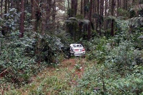 carro-roubado-e-recuperado-1 Um morador da localidade avistou o automóvel no sábado de manhã. Foto: Sul In Foco/Divulgação/Notisul.