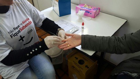 O teste rápido para detecção da hepatite C também será realizado  -  Foto:Daniela Goulart/Prefeitura de Tubarão/Divulgação/Notisul