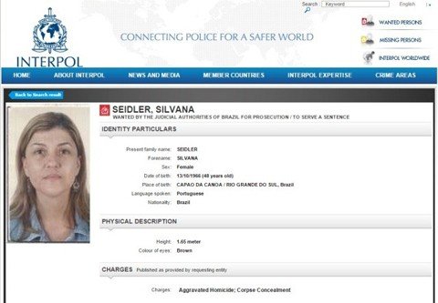 silvana-e-procurada-pela-interpol-1 Foto:Inerpol/Divulgação/Notisul