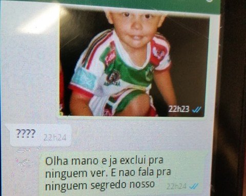 motorista-confessa-crime-no-celular-1 No celular o delegado encontrou uma conversa via aplicativo onde o suspeito confessa ter atropelado o menino - Foto:Polícia Civil de Laguna/Divulgação/Notisul