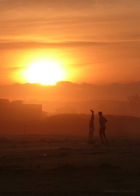 Em Jaguaruna, a sensação de calor atingiu 45ºC. - Foto: Geraldo D’Alascio/Divulgação/Notisul.