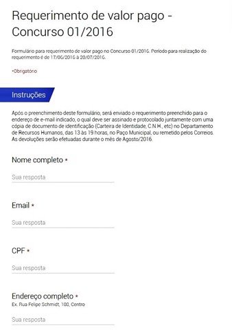 formulario-esta-disponivel-1 Requerimento pode ser acessado em um link disponível no site da prefeitura ou diretamente no endereço migre.me/u8j9n