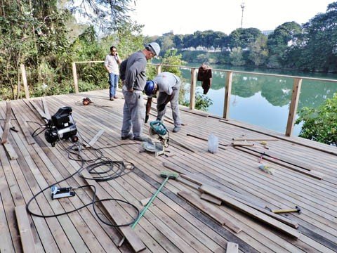Espaço ecologicamente correto é construído a poucos metros da Ponte Nereu Ramos, no centro de Tubarão  -  Foto:Christian Ayala/Prefeitura de Tubarão/Divulgação/Notisul