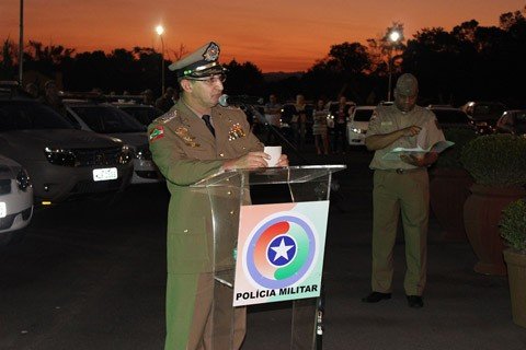 comando-geral-da-pm-garante-reforco-para-sao-ludgero-1 Comandante Geral da Polícia Militar de Santa Catarina, coronel Paulo Henrique Hemm, garantiu o reforço ao município - Foto:Divulgação/Notisul