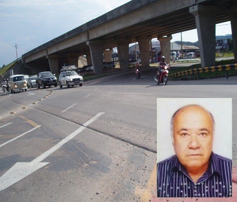 Motociclista de 71 anos morre em acidente