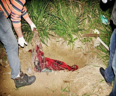 autora-de-homicidio-e-presa-1 Vítima estava enterrada em uma cova nos fundos de uma casa localizada na região do Beco da Valdete, no bairro Oficinas - Foto:DIC de Tubarão/Divulgação/Notisul