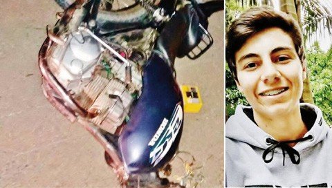 rapaz-de-18-anos-morre-em-batida-em-carreta-1 Leonardo (detalhe) tinha apenas 18 anos. Ele conduzia uma moto na BR-101, quando bateu na traseira da carreta - Foto:Divulgação/Notisul