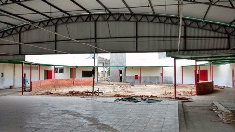 comunidade-cobra-agilidade-na-obra-1 Estrutura já está quase finalizada - Foto:Elton Ramos/Divulgação/Notisul