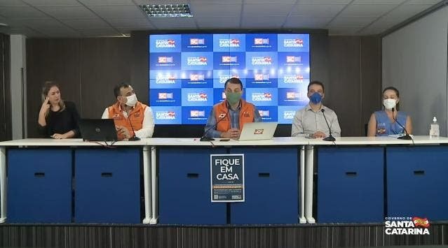 coletiva governo de SC