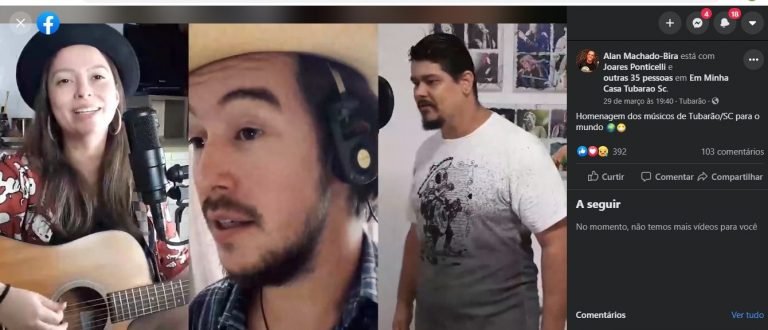 Vídeo de músicos tubaronenses viraliza na web e vai parar no Instagram do Jota Quest Vídeo de músicos tubaronenses viraliza na web e vai parar no Instagram do Jota Quest