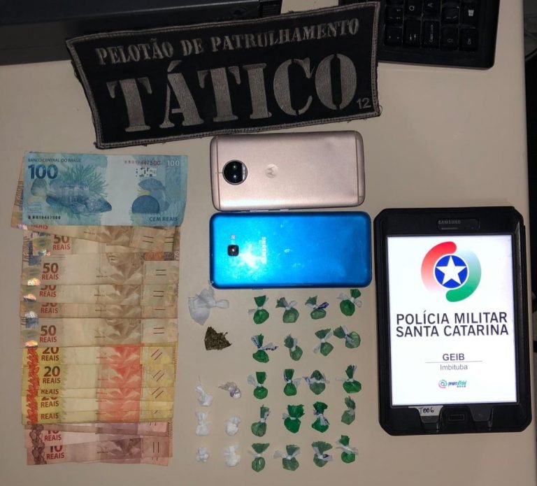Ação policial resulta em prisões e apreensão de drogas em Imbituba