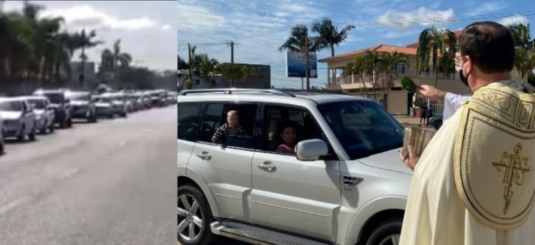 Padre Édison Müller atrai grande público para benção dos trabalhadores em Tubarão