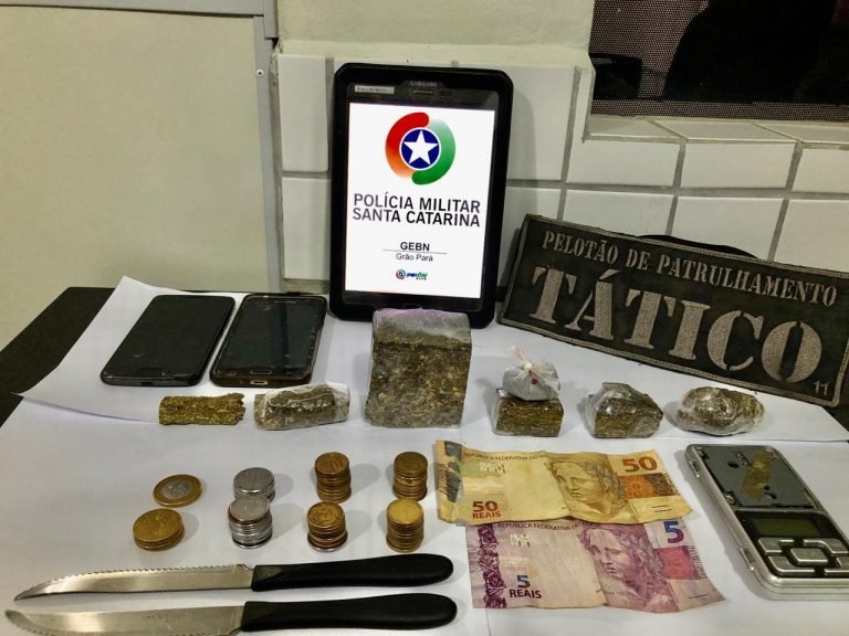 Casal é preso por tráfico de drogas na Serra do Corvo Branco