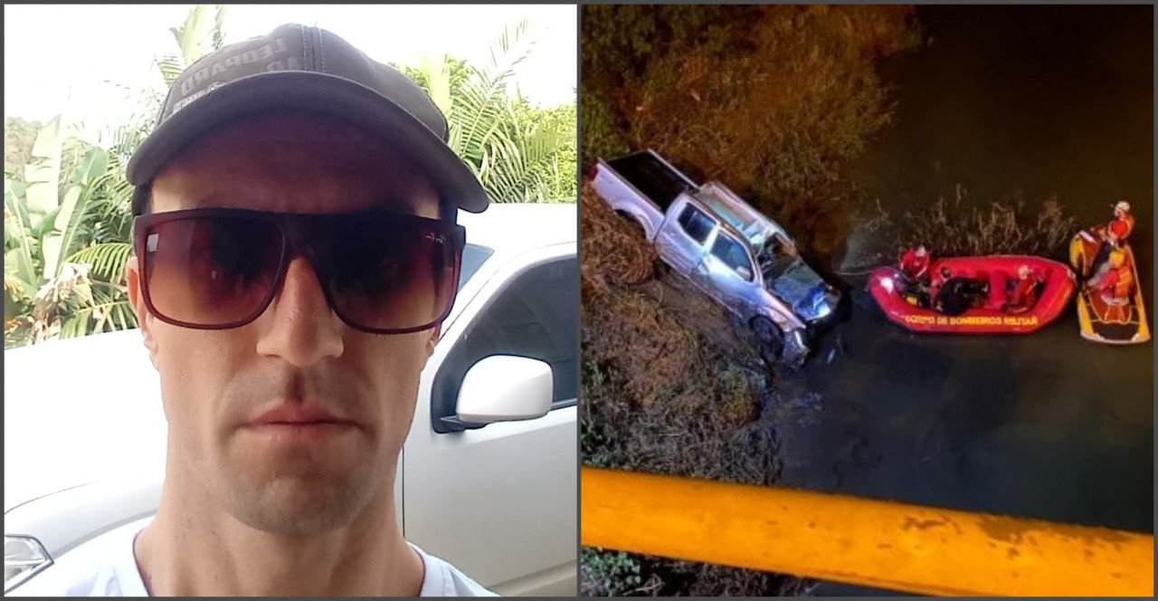 Autoridades identificam corpo do jovem que morreu após carro cair de ponte em Araranguá