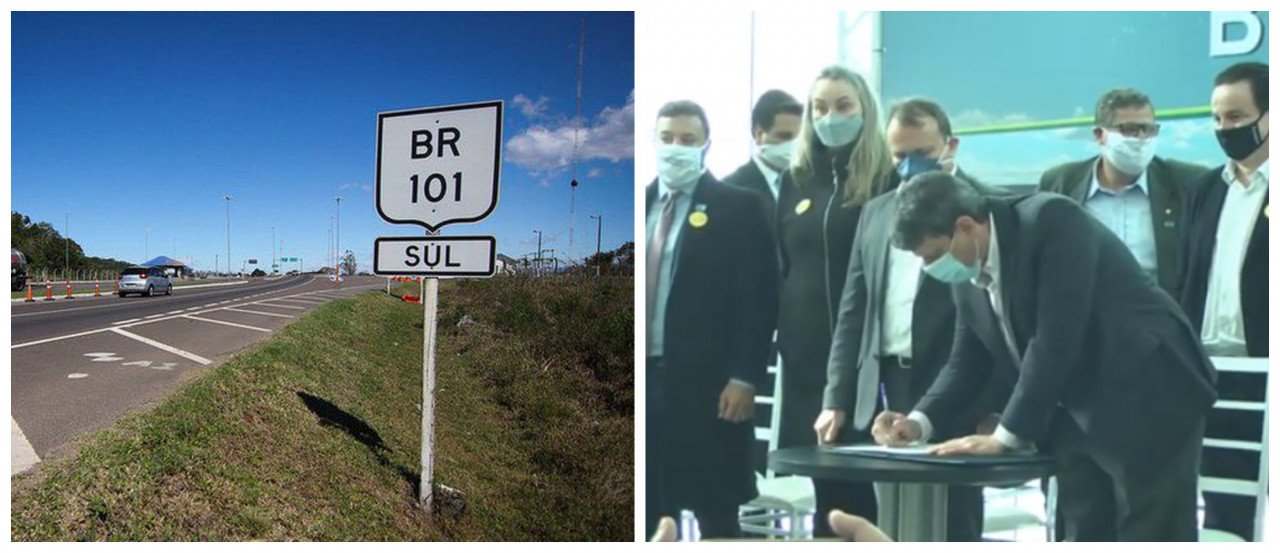 Assinatura contrato de concessão da BR101-Jaguaruna