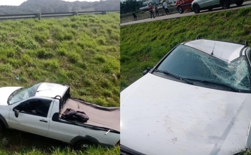 Jovem de 26 anos perde o controle da direção e cai da rodovia hoje (11) em Jaguaruna