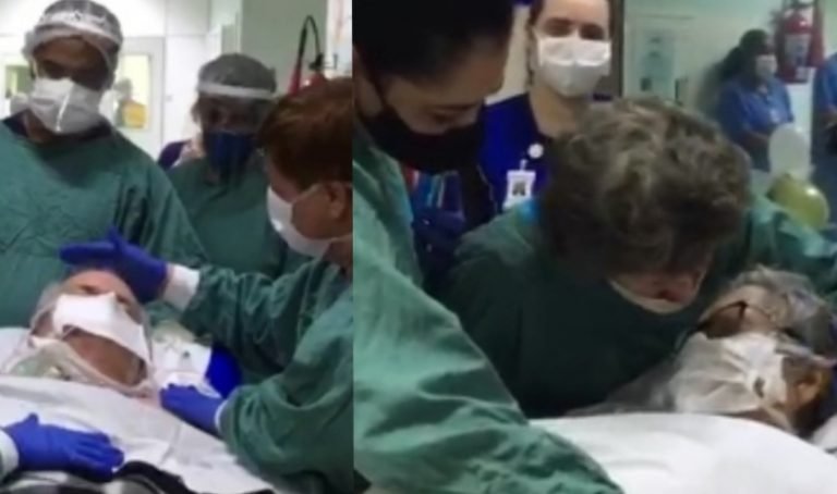 (Vídeos) Dois pacientes ganham alta da UTI hoje (5) em Tubarão