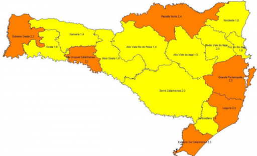 SC zera regiões no nível Gravíssimo de Risco Covid-19; Amurel segue no nível Grave SC zera regiões no nível Gravíssimo de Risco Covid-19; Amurel segue no nível Grave