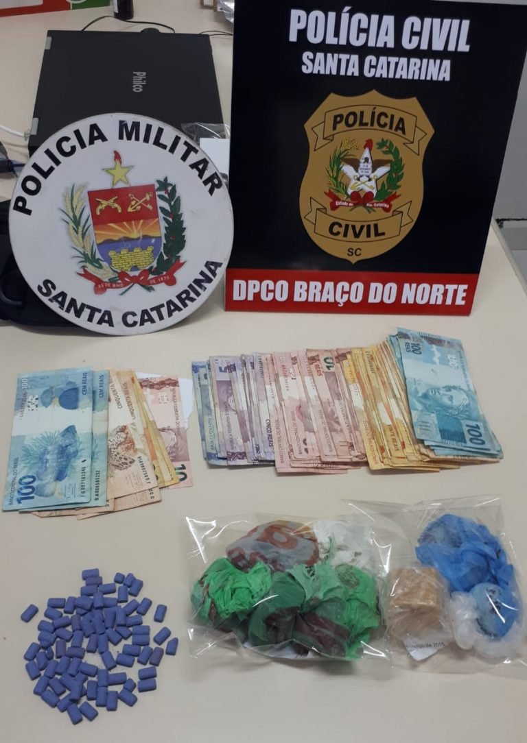 Traficante de 18 anos é preso em flagrante pela Polícia Civil em Braço do Norte