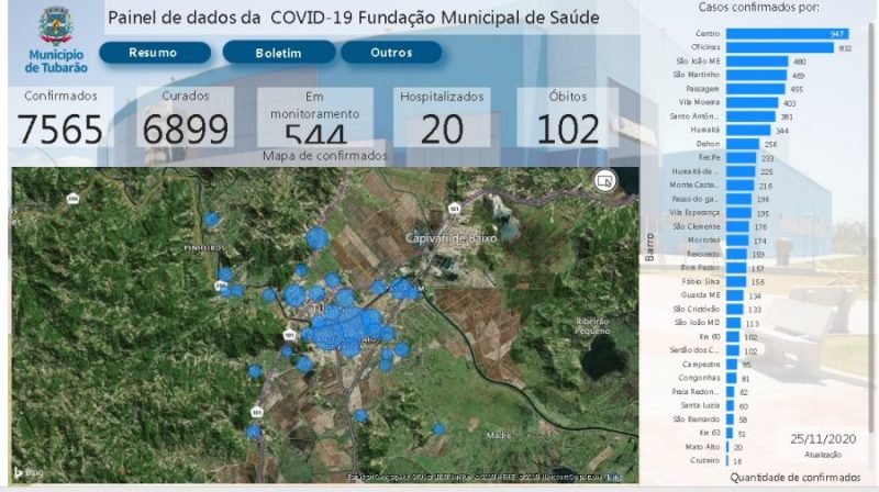 boletim #Pracegover Foto: na imagem há um mapa com algumas cidades da região