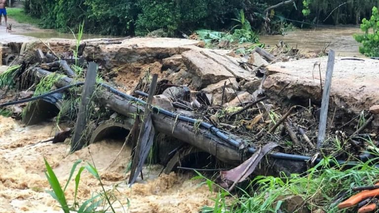 Chuvas deste domingo causaram estragos em localidades de Braço do Norte