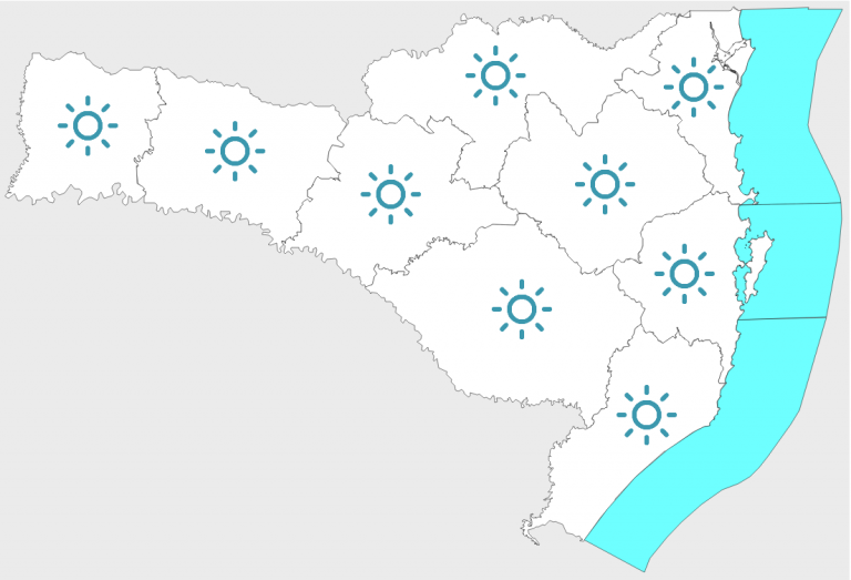 Quinta-feira segue com tempo firme em Santa Catarina