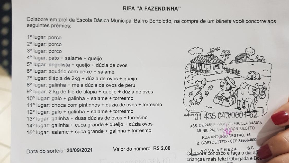 Rifa A fazendinha vende mais de R$ 30 mil em apenas dois dias