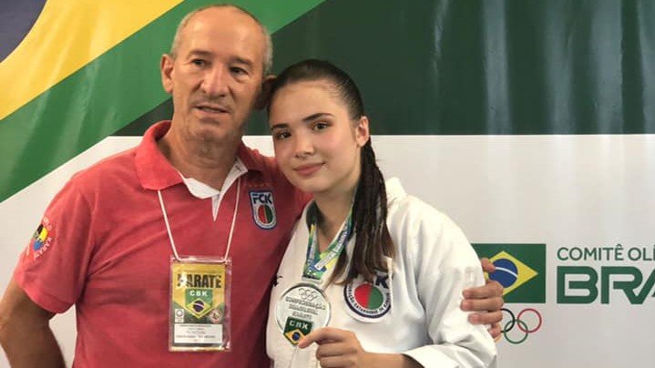 Letícia Cardoso é vice-campeã brasileira de karatê no Campeonato Brasileiro Júnior