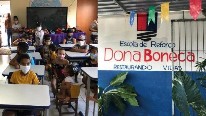 Sem saber ler e escrever, mulher abre escola para crianças carentes