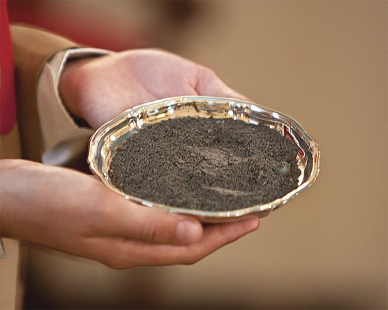 cinzas #Pracegover Foto: na imagem há mãos e um recipiente com cinzas