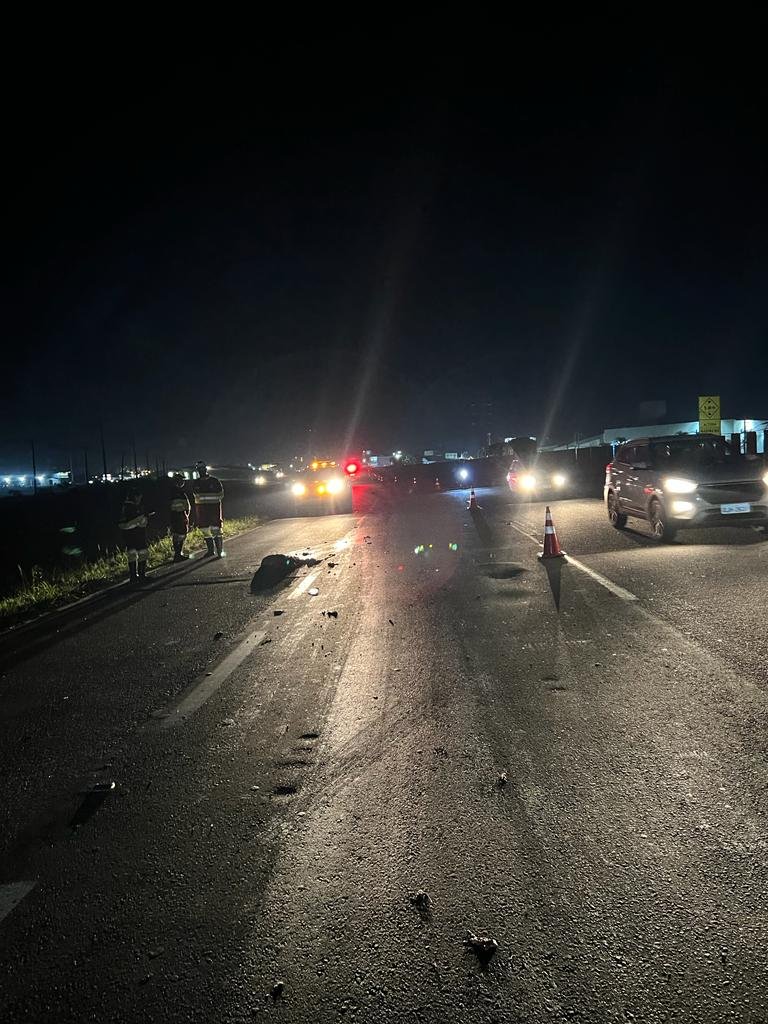 Pedestre morre em acidente na BR-101, em Tubarão