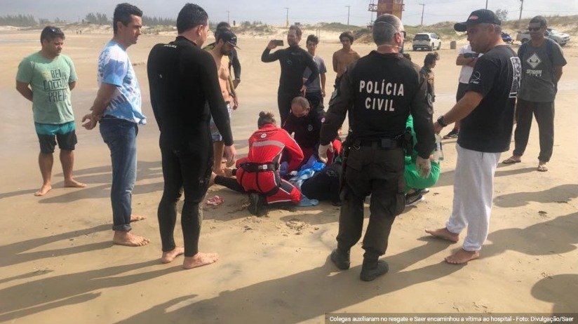 Dois acidentes em menos de 24 horas são registrados na Praia do Cardoso, em Laguna