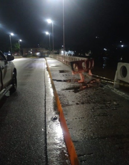 Ponte Manoel Alves dos Santos, no Morrotes, é interditada em Tubarão