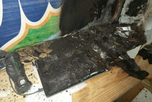 Princípio de incêndio é registrado em empresa após notebook pegar fogo