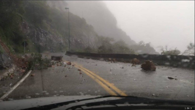 Quatro quedas de barreira são registradas na Serra do Rio do Rastro