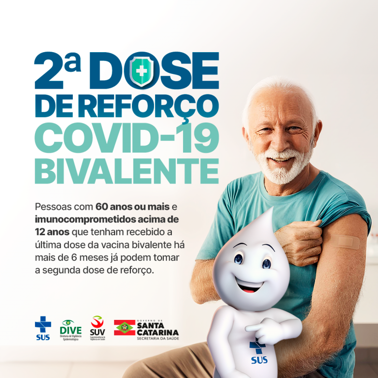 Vacinação em SC: pessoas de 60 anos ou mais e imunocomprometidos acima de 12 anos podem tomar dose de reforço contra a Covid-19
