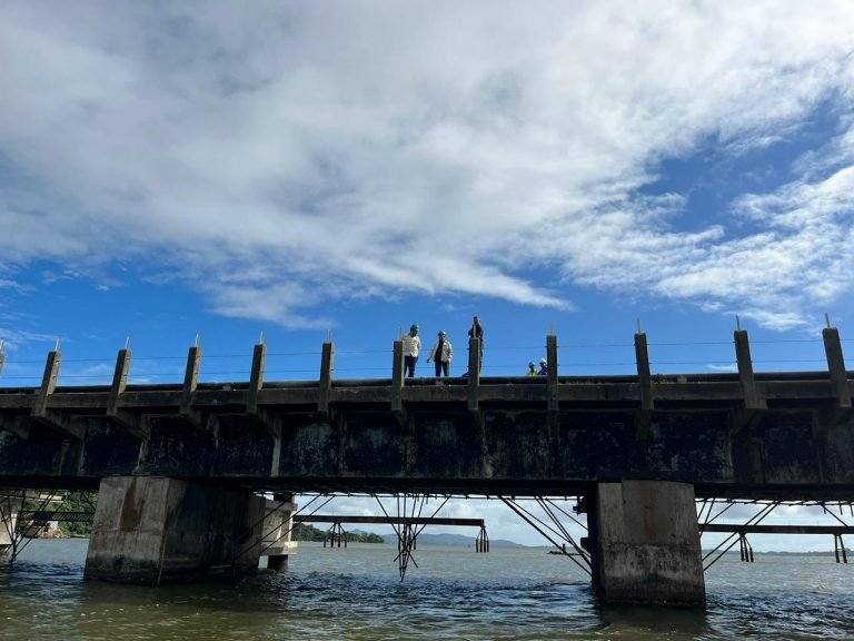 Ferrovia Tereza Cristina realiza inspeção na ponte ferroviária de Cabeçudas, em Laguna