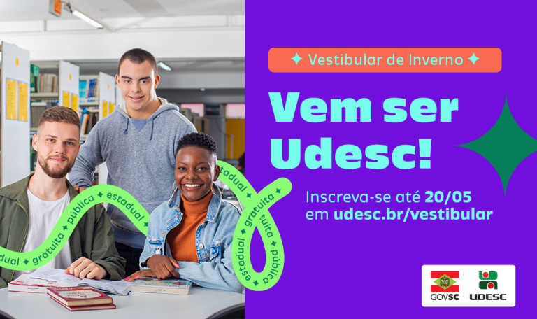 Inscrições abertas para o vestibular de inverno da Udesc: confira detalhes e cursos disponíveis