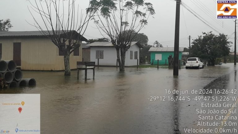 Defesa Civil alerta para risco muito alto de deslizamentos no Extremo Sul de SC