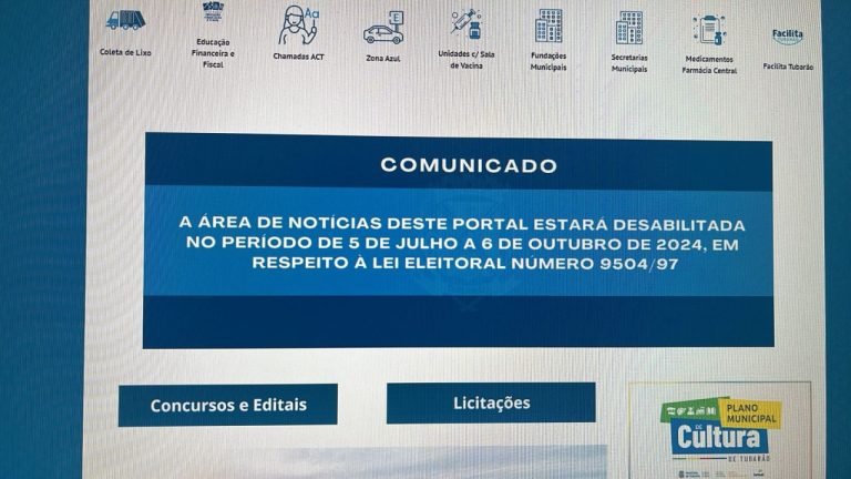 Por conta da Lei Eleitoral, prefeituras tiram do ar sites de notícias sobre a gestão municipal