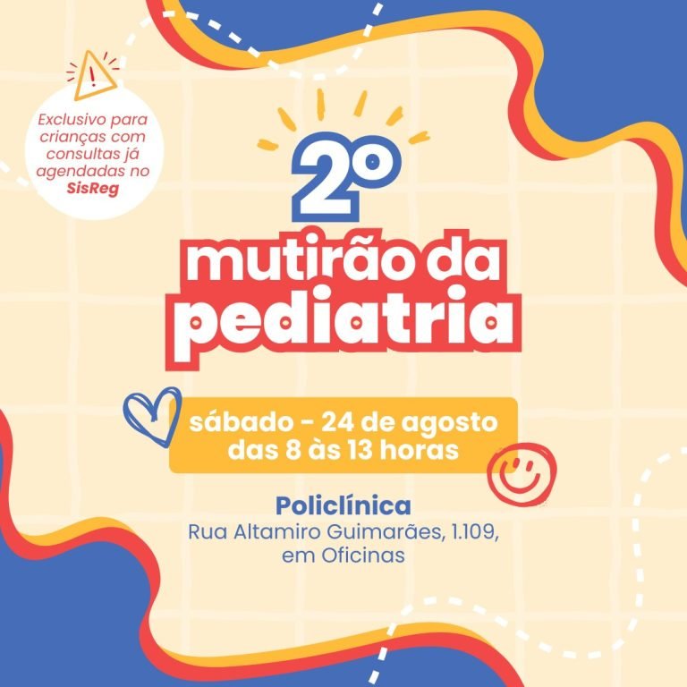 Segundo mutirão de pediatria em Tubarão acontece no dia 24 de agosto